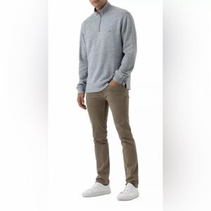 NWT Rodd & Gunn Alton Ave Quarter-Zip Sweater Men’s Size L Fog Gray Pullover